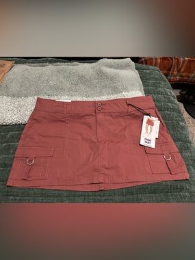 Kohl's Berry Jam Cargo Mini Skirt